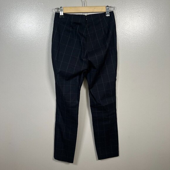 Rag & Bone Simone Plaid Pants Size 2 Blue High Rise High Waist Slim Fit Preppy - Picture 2 of 10
